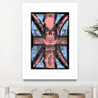 english flag skull by Sergio Marques on GIANT ART - red mixed media