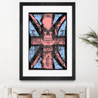 english flag skull by Sergio Marques on GIANT ART - red mixed media