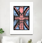 english flag skull by Sergio Marques on GIANT ART - red mixed media