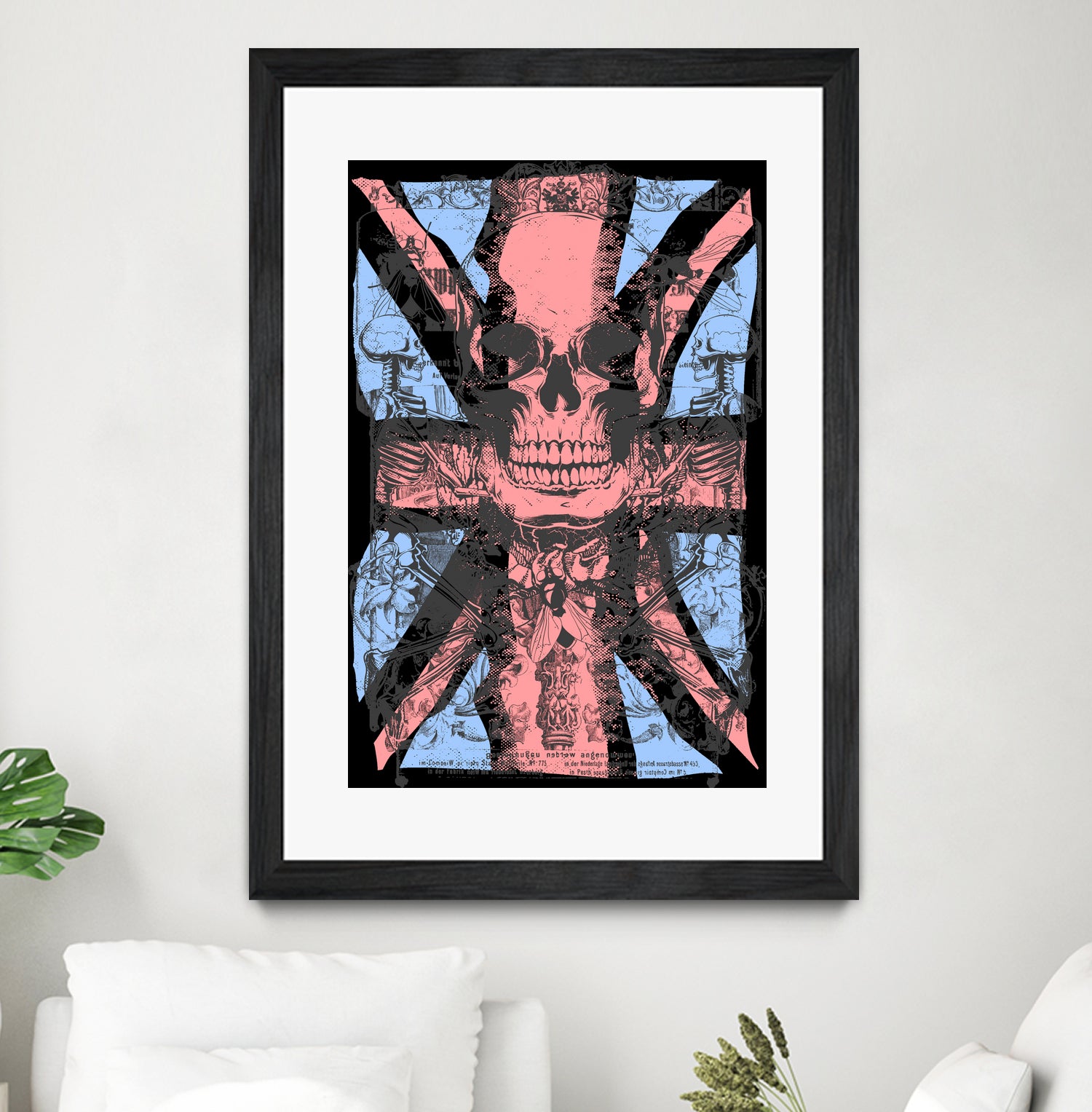 english flag skull by Sergio Marques on GIANT ART - red mixed media