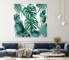 Tropical Summer Leaves Jungle Pattern #1 #tropical #decor by Anita & Bella Jantz on GIANT ART - green photo illustration