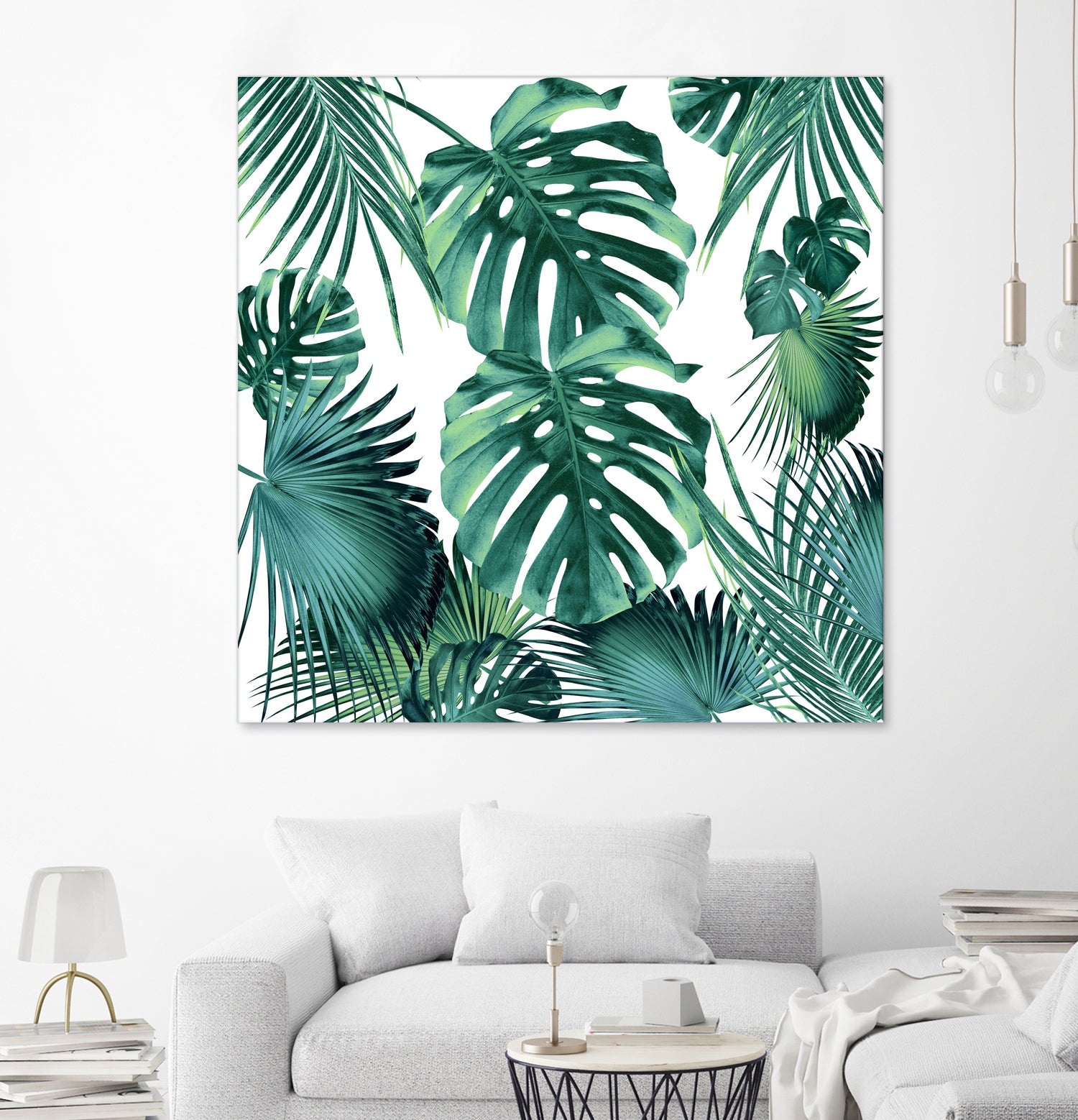 Tropical Summer Leaves Jungle Pattern #1 #tropical #decor by Anita & Bella Jantz on GIANT ART - green photo illustration