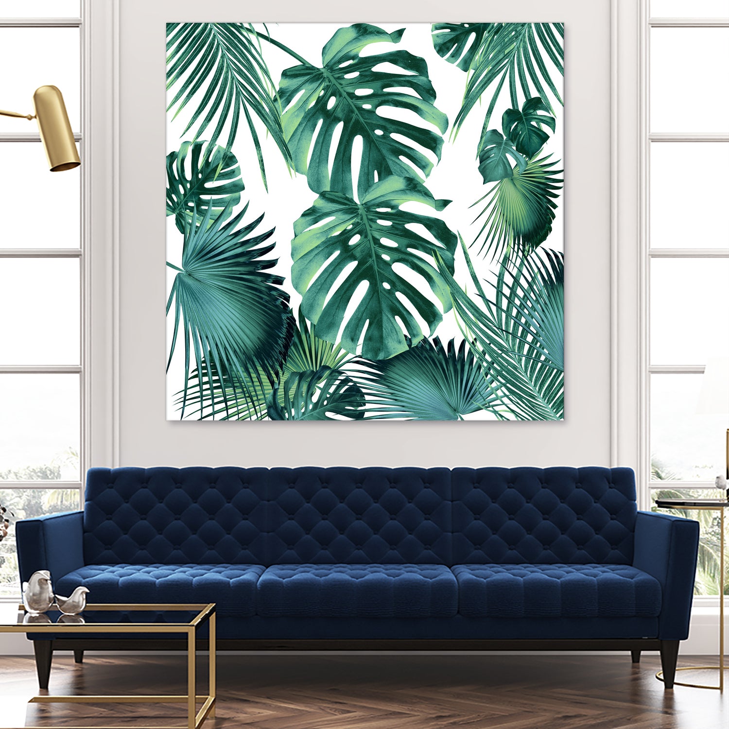 Tropical Summer Leaves Jungle Pattern #1 #tropical #decor by Anita & Bella Jantz on GIANT ART - green photo illustration