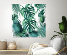 Tropical Summer Leaves Jungle Pattern #1 #tropical #decor by Anita & Bella Jantz on GIANT ART - green photo illustration