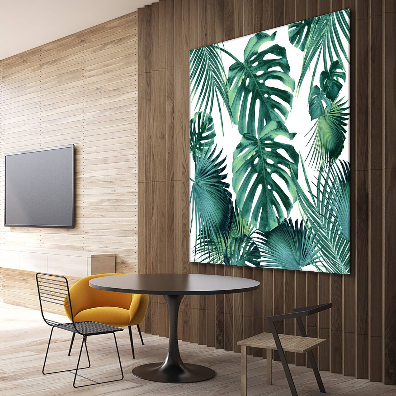 Tropical Summer Leaves Jungle Pattern #1 #tropical #decor by Anita & Bella Jantz on GIANT ART - green photo illustration