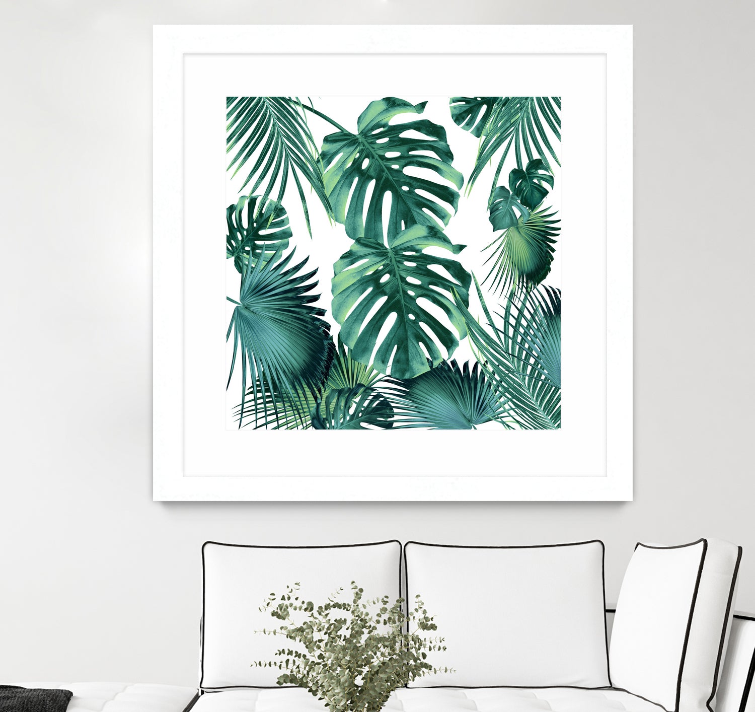 Tropical Summer Leaves Jungle Pattern #1 #tropical #decor by Anita & Bella Jantz on GIANT ART - green photo illustration