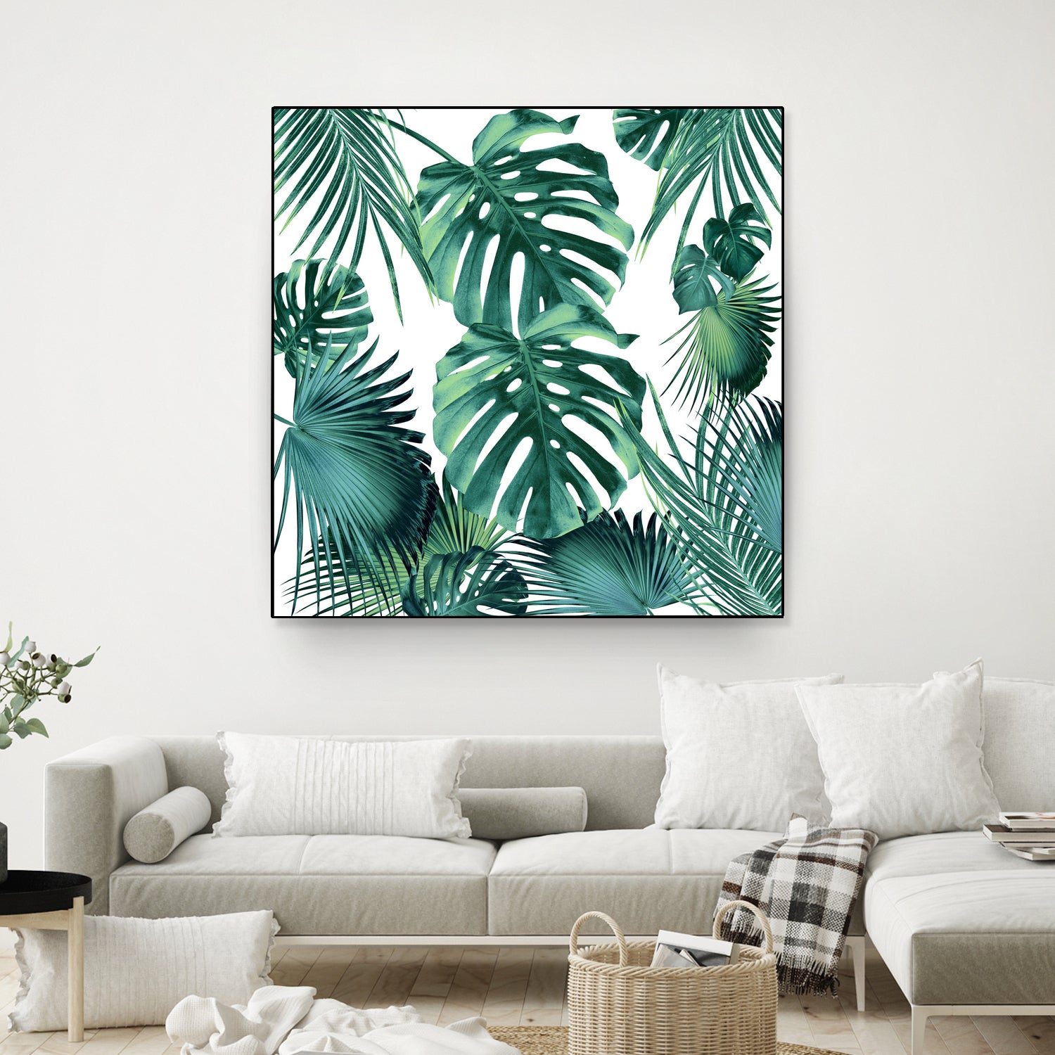 Tropical Summer Leaves Jungle Pattern #1 #tropical #decor by Anita & Bella Jantz on GIANT ART - green photo illustration