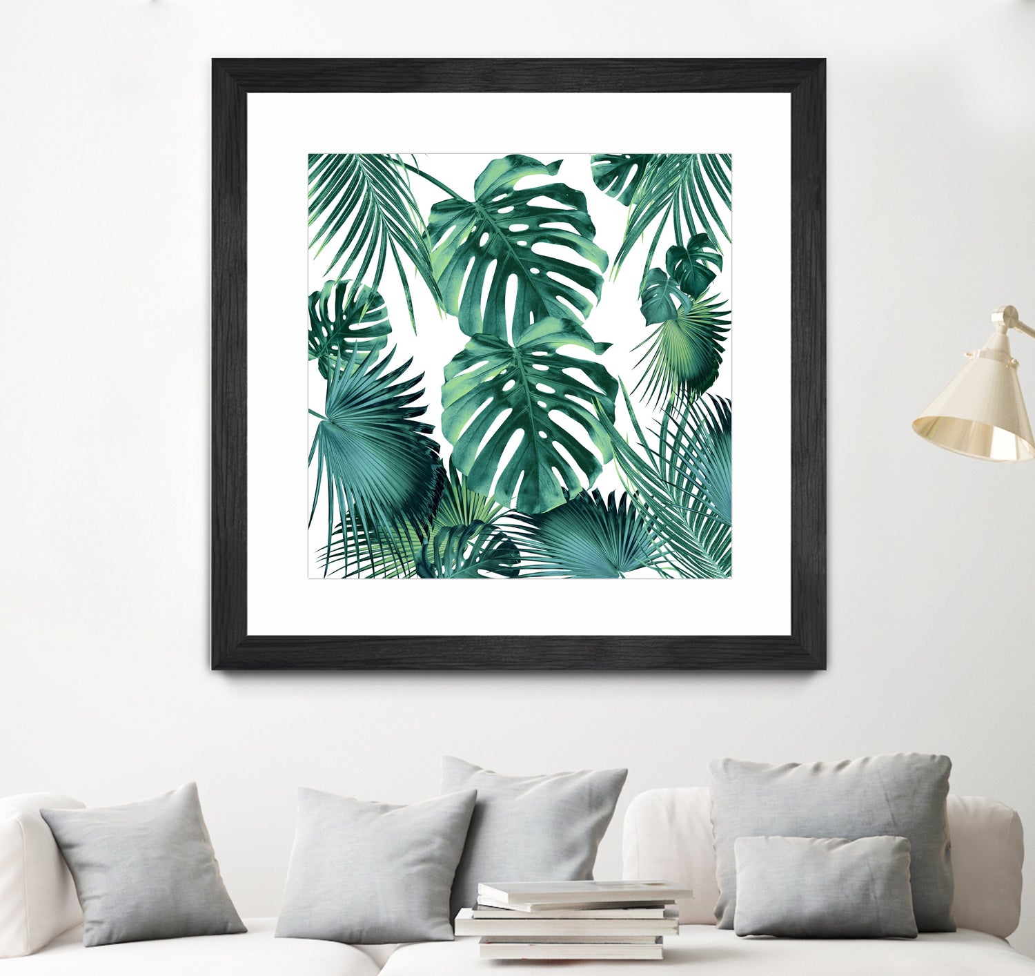 Tropical Summer Leaves Jungle Pattern #1 #tropical #decor by Anita & Bella Jantz on GIANT ART - green photo illustration