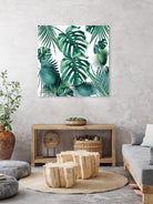 Tropical Summer Leaves Jungle Pattern #1 #tropical #decor by Anita & Bella Jantz on GIANT ART - green photo illustration