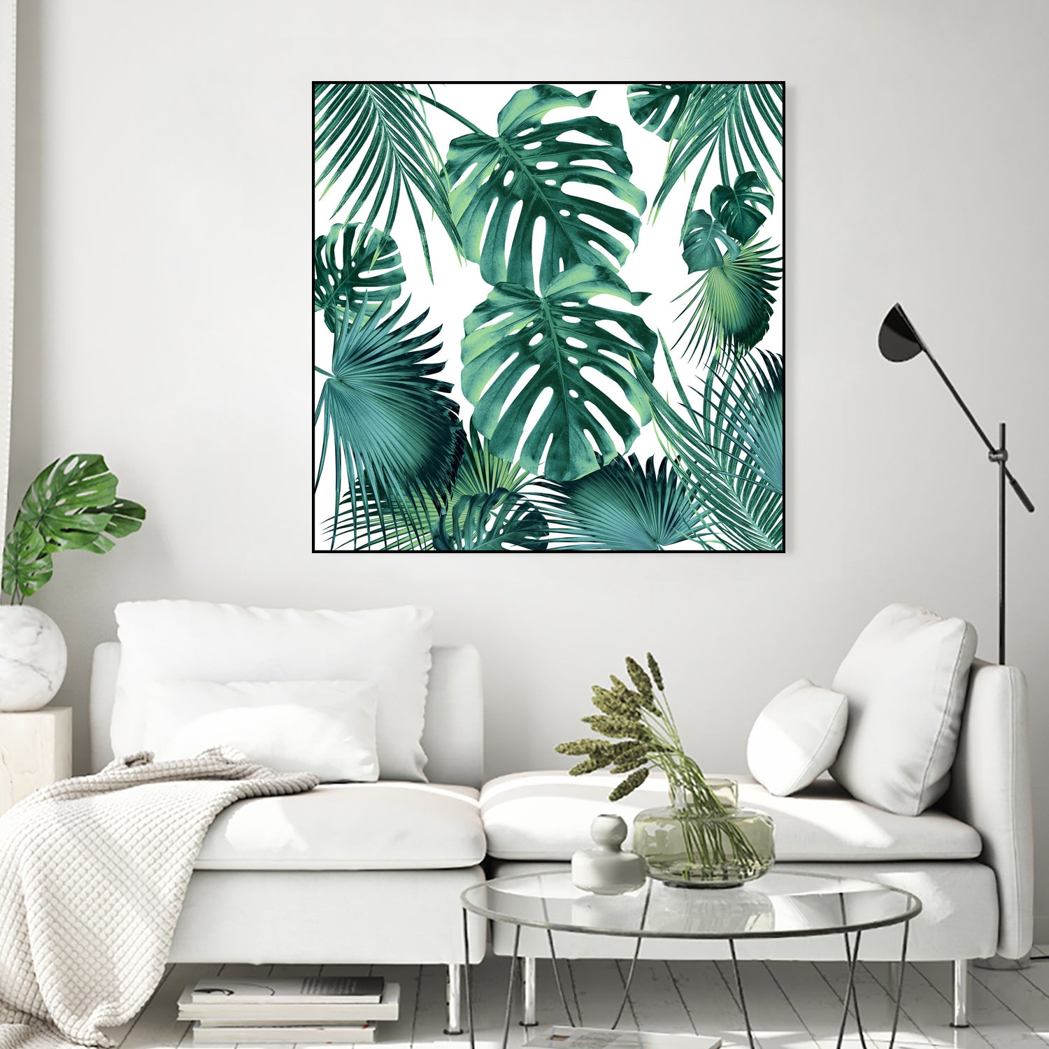 Tropical Summer Leaves Jungle Pattern #1 #tropical #decor by Anita & Bella Jantz on GIANT ART - green photo illustration