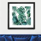 Tropical Summer Leaves Jungle Pattern #1 #tropical #decor by Anita & Bella Jantz on GIANT ART - green photo illustration