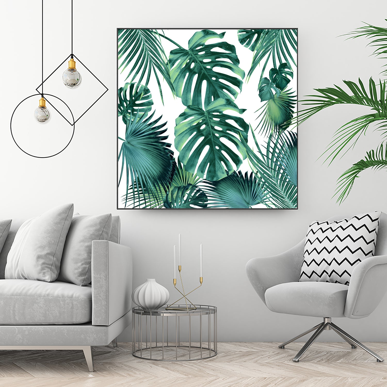 Tropical Summer Leaves Jungle Pattern #1 #tropical #decor by Anita & Bella Jantz on GIANT ART - green photo illustration