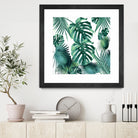 Tropical Summer Leaves Jungle Pattern #1 #tropical #decor by Anita & Bella Jantz on GIANT ART - green photo illustration