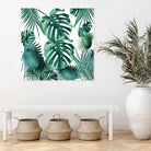 Tropical Summer Leaves Jungle Pattern #1 #tropical #decor by Anita & Bella Jantz on GIANT ART - green photo illustration