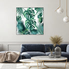 Tropical Summer Leaves Jungle Pattern #1 #tropical #decor by Anita & Bella Jantz on GIANT ART - green photo illustration