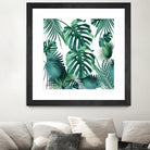 Tropical Summer Leaves Jungle Pattern #1 #tropical #decor by Anita & Bella Jantz on GIANT ART - green photo illustration