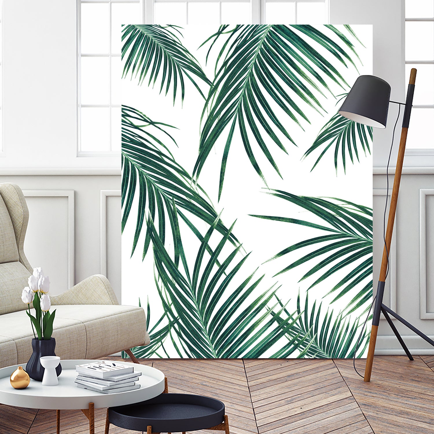 Green Palm Leaves Dream #2 #tropical #decor #art by Anita & Bella Jantz on GIANT ART - green photo illustration