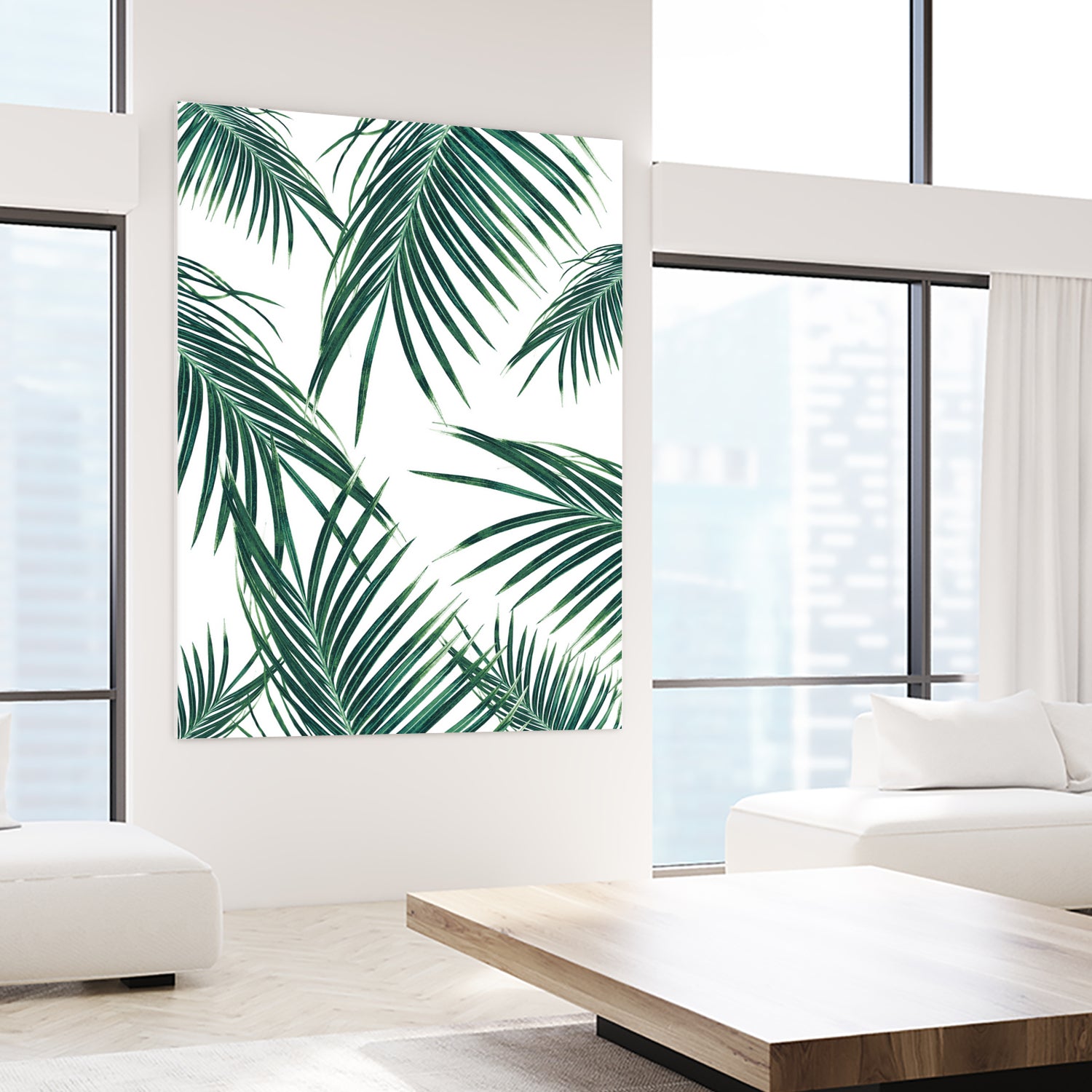 Green Palm Leaves Dream #2 #tropical #decor #art by Anita & Bella Jantz on GIANT ART - green photo illustration