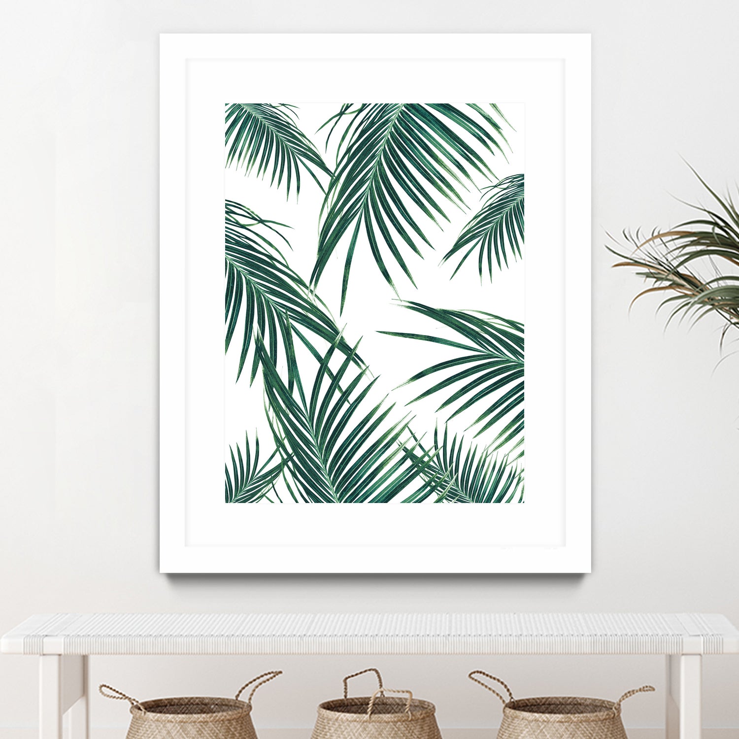 Green Palm Leaves Dream #2 #tropical #decor #art by Anita & Bella Jantz on GIANT ART - green photo illustration