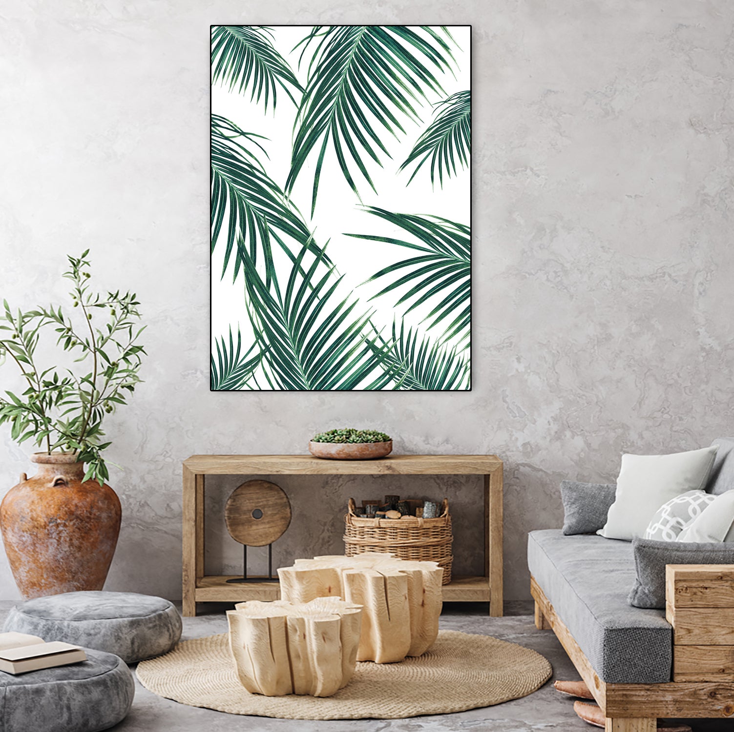 Green Palm Leaves Dream #2 #tropical #decor #art by Anita & Bella Jantz on GIANT ART - green photo illustration