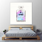 N.1 Cares Perfume-Watercolor by Oriana Cordero on GIANT ART - fuchsia digital drawing