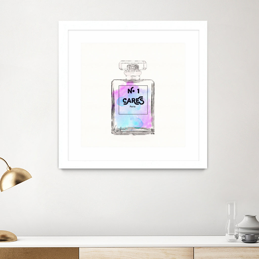 N.1 Cares Perfume-Watercolor by Oriana Cordero on GIANT ART - fuchsia digital drawing