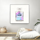 N.1 Cares Perfume-Watercolor by Oriana Cordero on GIANT ART - fuchsia digital drawing