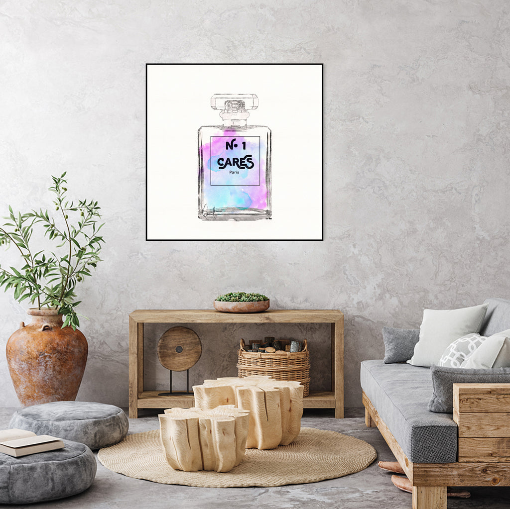 N.1 Cares Perfume-Watercolor by Oriana Cordero on GIANT ART - fuchsia digital drawing