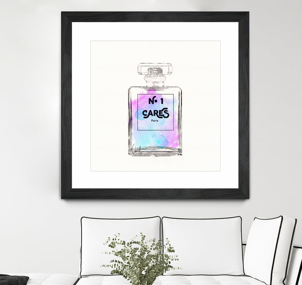 N.1 Cares Perfume-Watercolor by Oriana Cordero on GIANT ART - fuchsia digital drawing