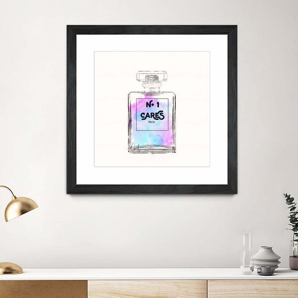 N.1 Cares Perfume-Watercolor by Oriana Cordero on GIANT ART - fuchsia digital drawing