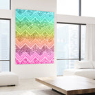 Rainbow Glitter Chevron #1 #shiny #decor #art by Anita & Bella Jantz on GIANT ART - orange photo illustration