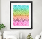 Rainbow Glitter Chevron #1 #shiny #decor #art by Anita & Bella Jantz on GIANT ART - orange photo illustration