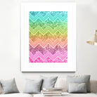 Rainbow Glitter Chevron #1 #shiny #decor #art by Anita & Bella Jantz on GIANT ART - orange photo illustration