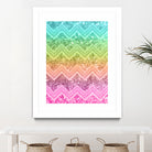 Rainbow Glitter Chevron #1 #shiny #decor #art by Anita & Bella Jantz on GIANT ART - orange photo illustration