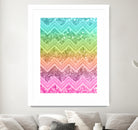 Rainbow Glitter Chevron #1 #shiny #decor #art by Anita & Bella Jantz on GIANT ART - orange photo illustration