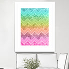 Rainbow Glitter Chevron #1 #shiny #decor #art by Anita & Bella Jantz on GIANT ART - orange photo illustration