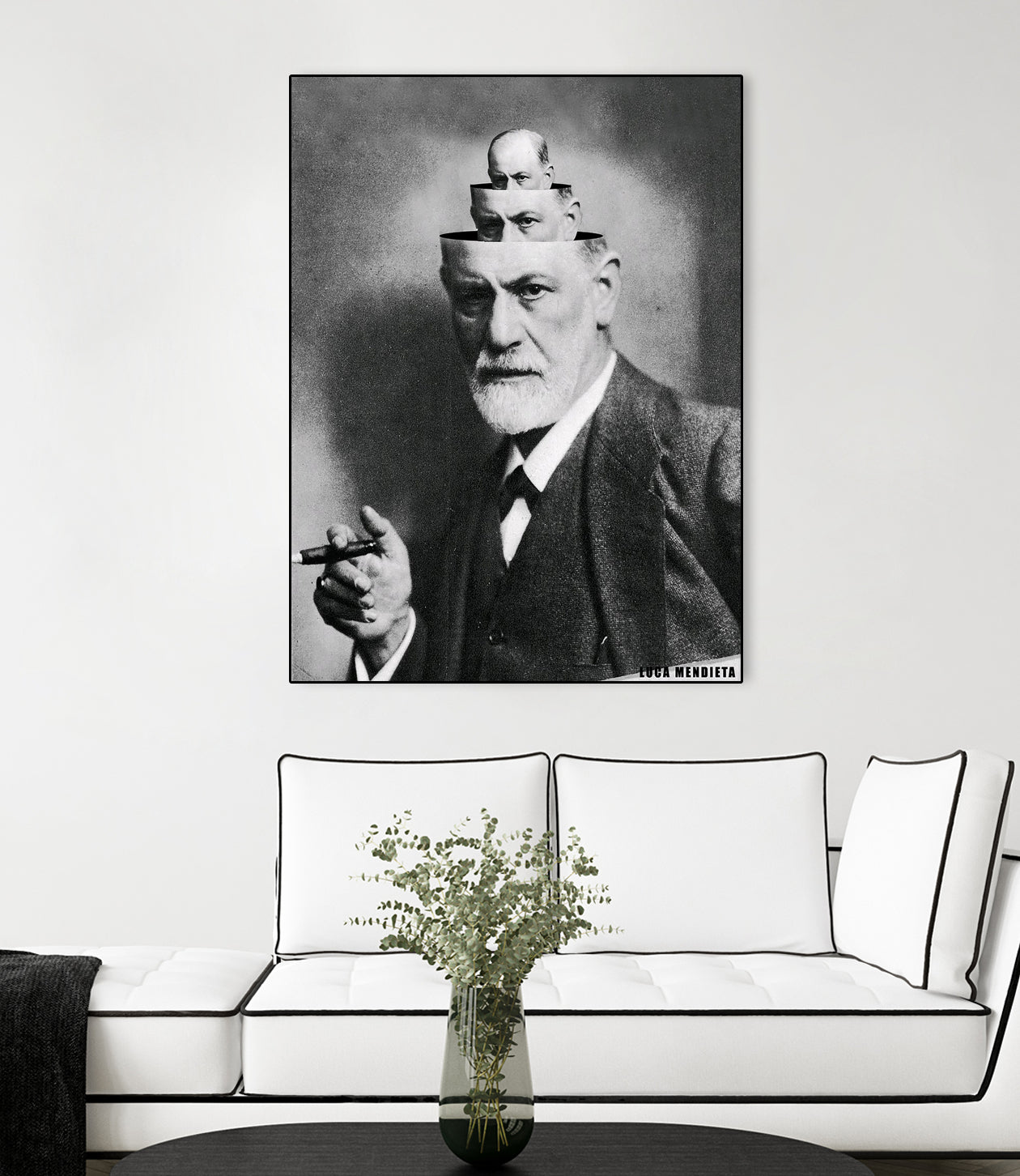 Sigmund Freud by Luca Mendieta on GIANT ART - white photo manipulation