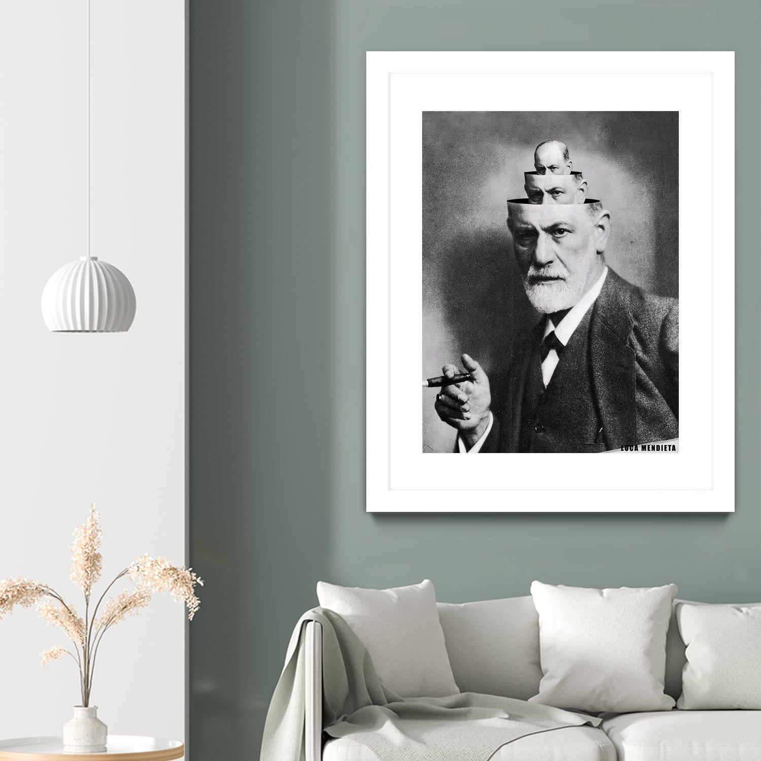 Sigmund Freud by Luca Mendieta on GIANT ART - white photo manipulation