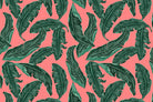 Banana leaves tropical leaves green pink by susana costa on GIANT ART - pink photo manipulation