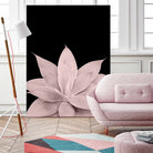 Blush Agave on Black #1 #tropical #decor #art by Anita & Bella Jantz on GIANT ART - pink photo illustration