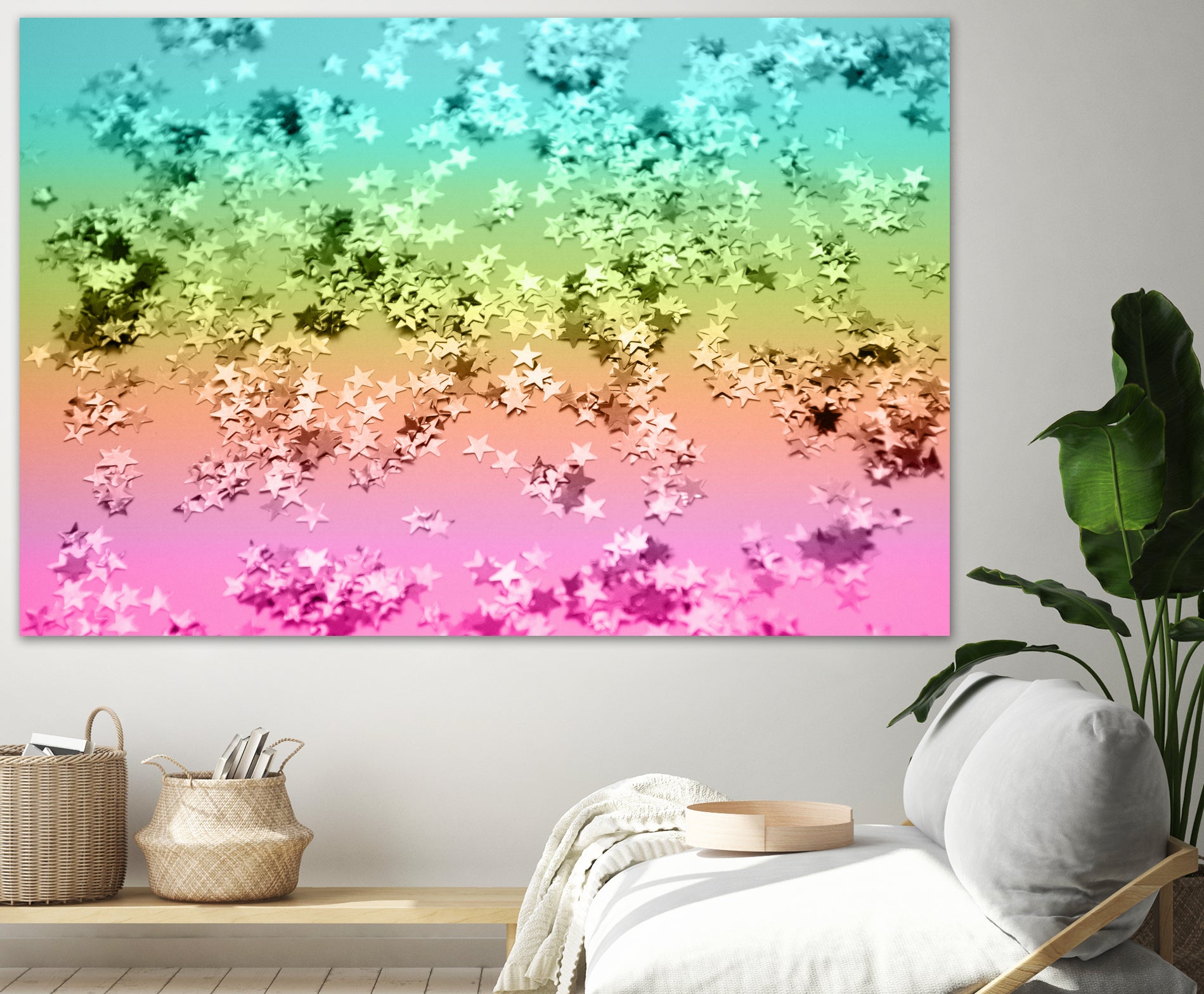 Rainbow Stars Glitter #1 #shiny #decor #art by Anita & Bella Jantz on GIANT ART - yellow photo manipulation