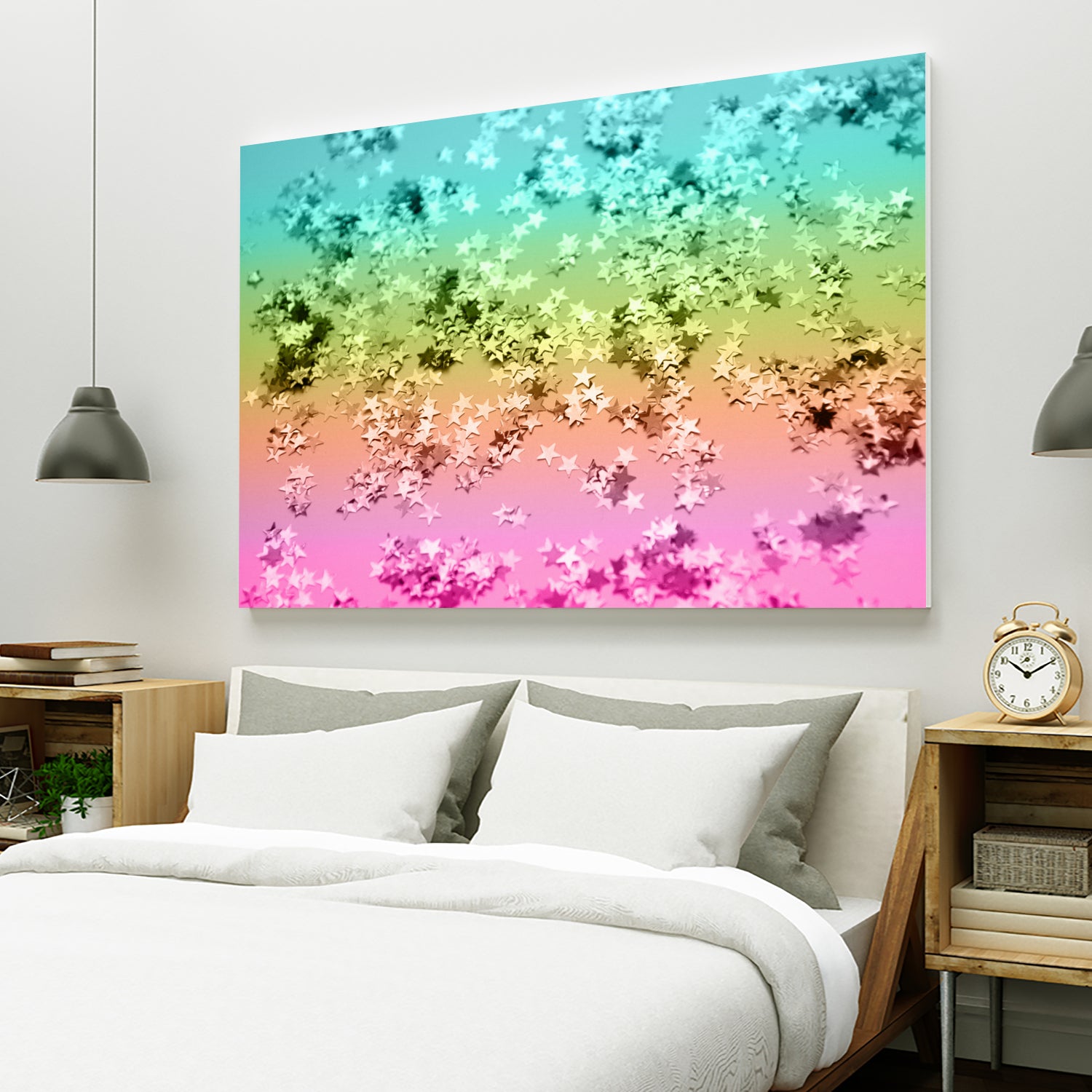 Rainbow Stars Glitter #1 #shiny #decor #art by Anita & Bella Jantz on GIANT ART - yellow photo manipulation