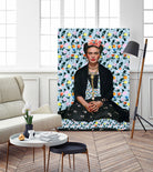 Frida kahlo Floral II by Vitor Costa on GIANT ART - blue photo illustration