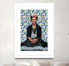 Frida kahlo Floral II by Vitor Costa on GIANT ART - blue photo illustration