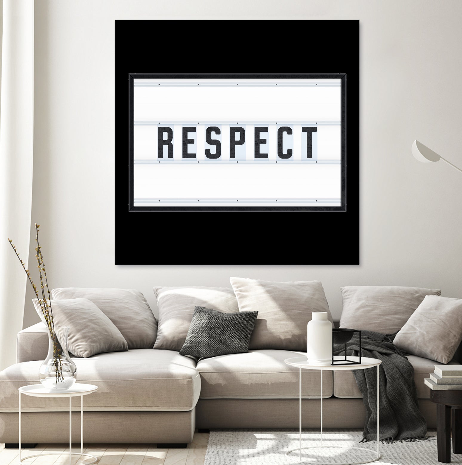 RESPECT – Light Box by Art Frankenberg on GIANT ART - white typography