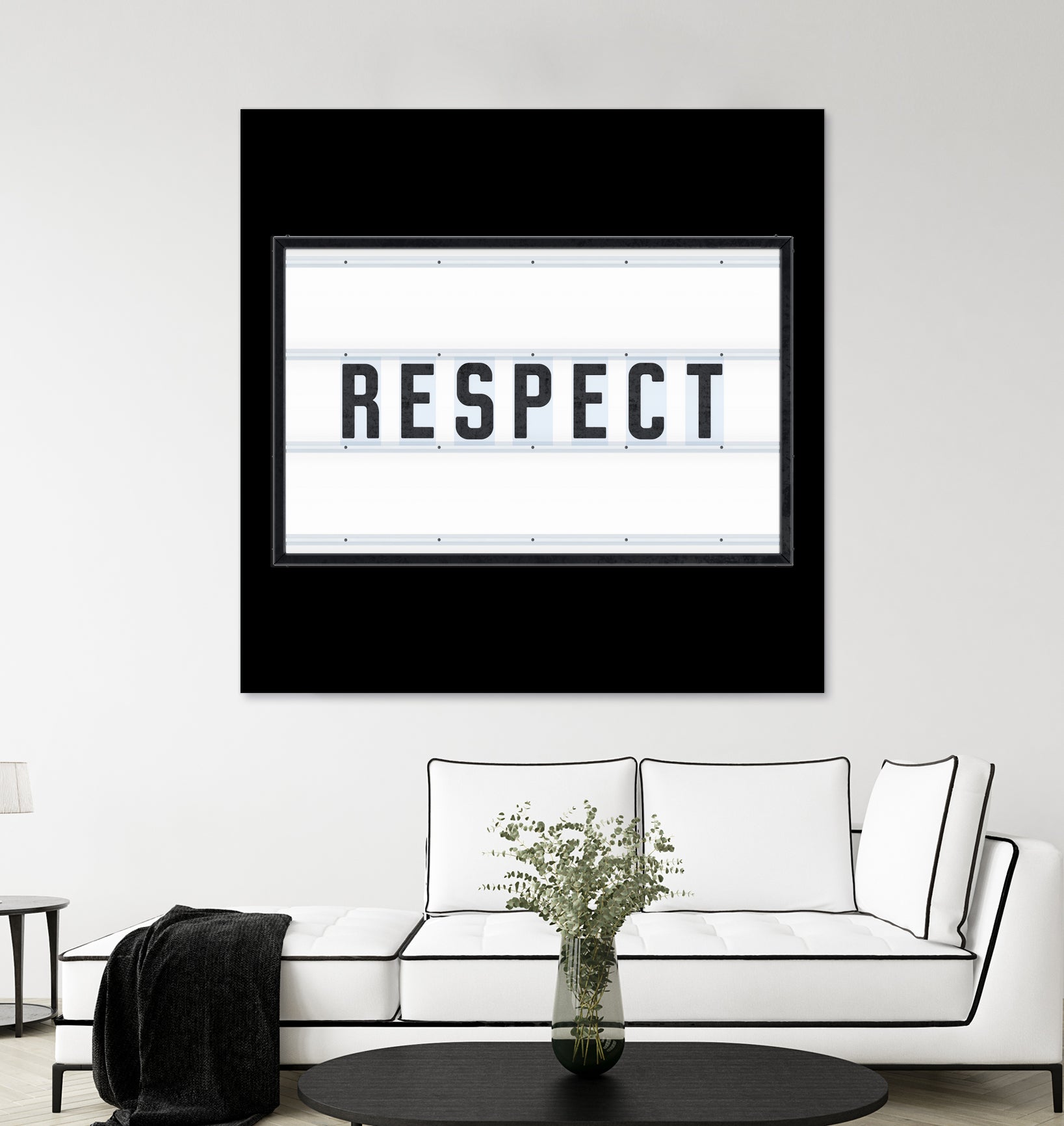 RESPECT – Light Box by Art Frankenberg on GIANT ART - white typography