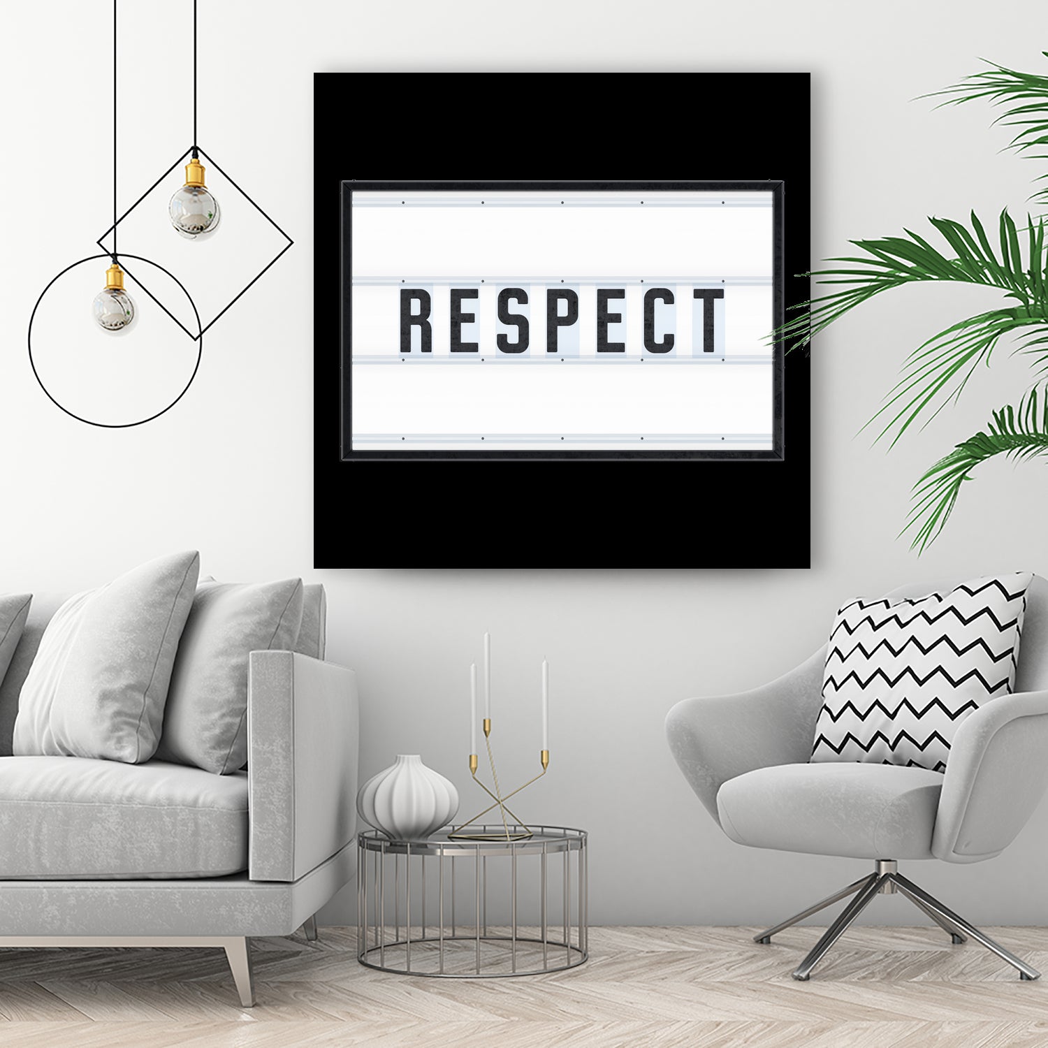 RESPECT – Light Box by Art Frankenberg on GIANT ART - white typography