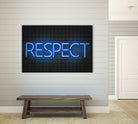 RESPECT – Neon Night by Art Frankenberg on GIANT ART - blue typography