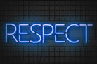 RESPECT – Neon Night by Art Frankenberg on GIANT ART - blue typography