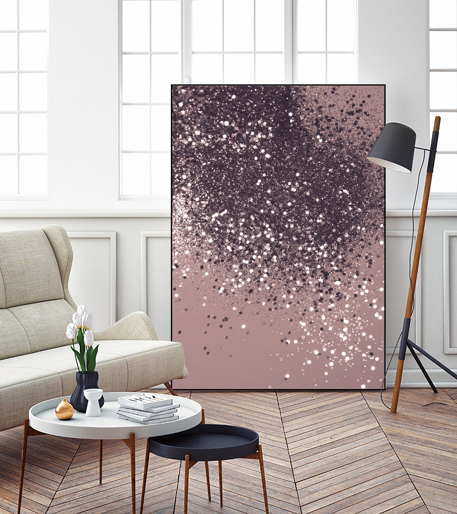 Sparkling Mauve Lady Glitter #3 #shiny #decor #art by Anita & Bella Jantz on GIANT ART - fuchsia photo manipulation